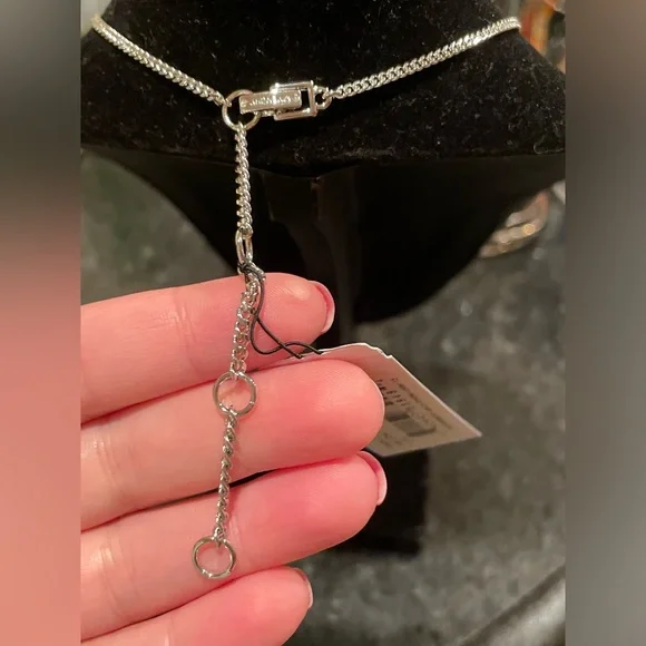 Givenchy Silver Mixed Crystal Statement Necklace - Picture 6 of 7